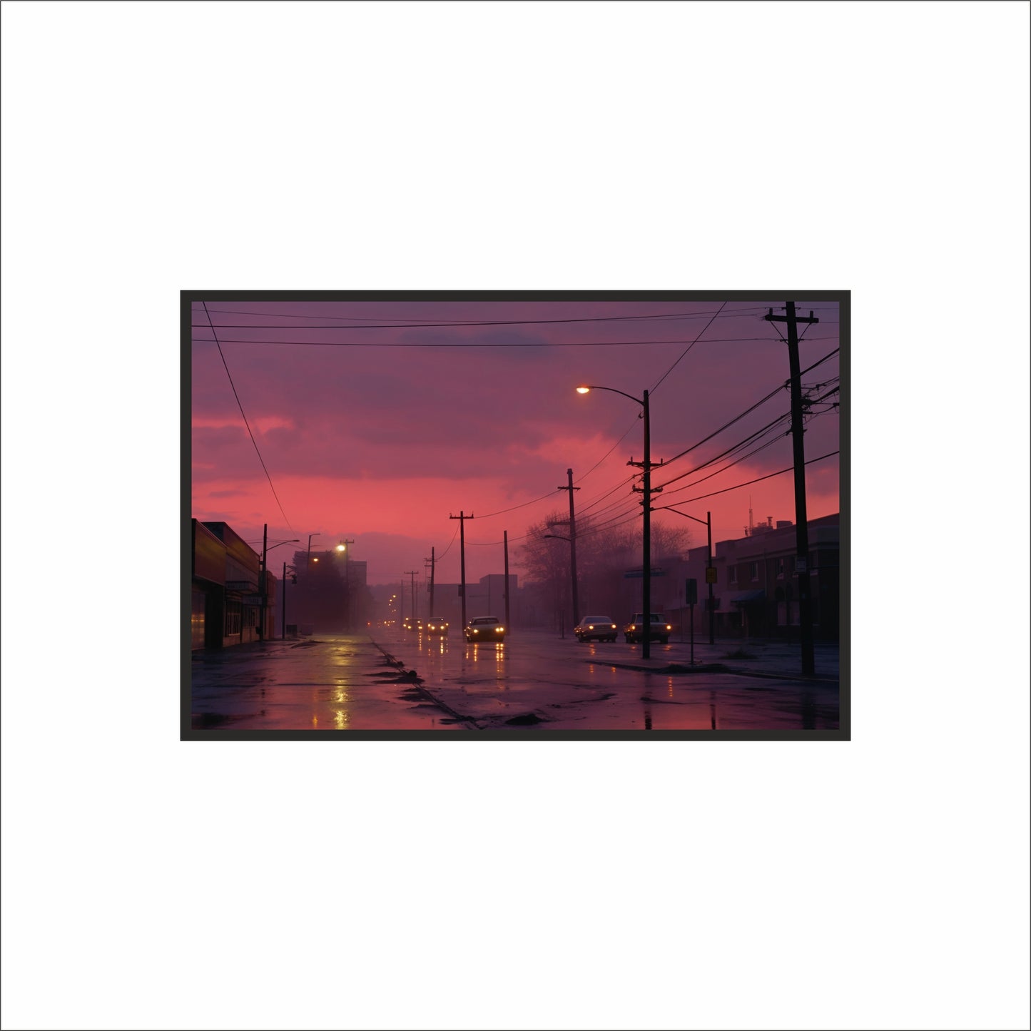 After the Rain – Silent Streets Wall Art 🌆🌧️
