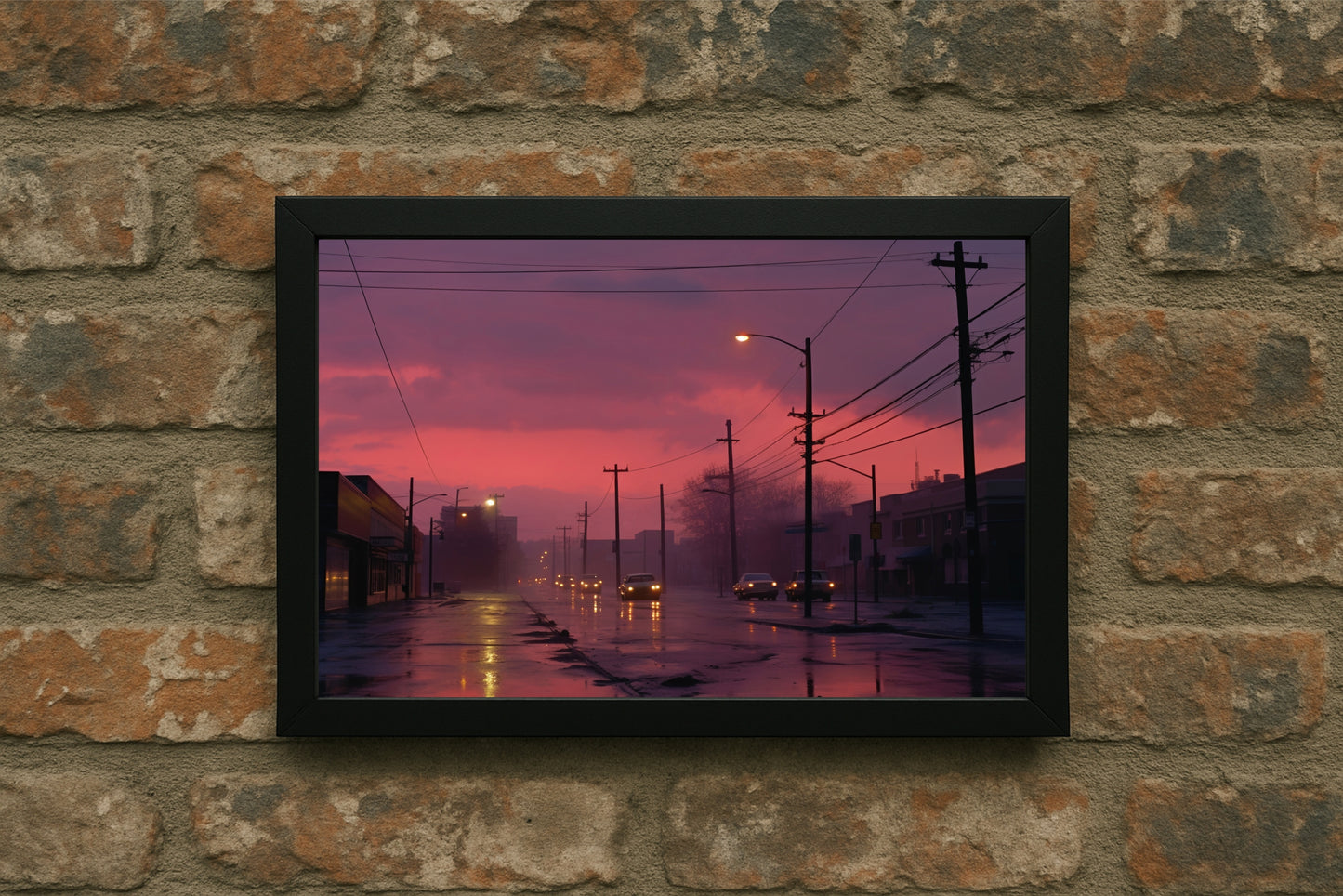 After the Rain – Silent Streets Wall Art 🌆🌧️