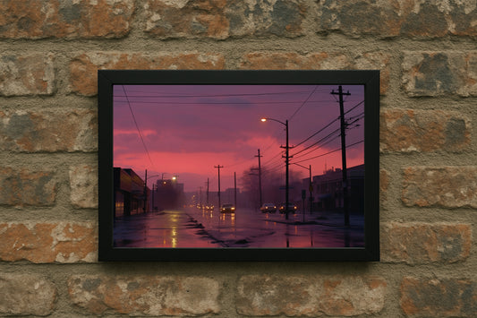 After the Rain – Silent Streets Wall Art 🌆🌧️