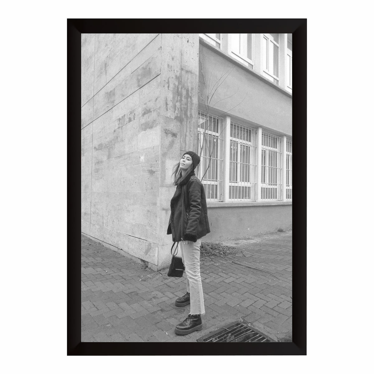 Vintage Black & White Fashion Wall Art | Minimalist Street Photography Print