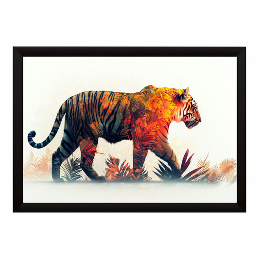 Tiger Wall Art | Framed Artistic Tiger Artwork | Wildlife & Jungle Décor