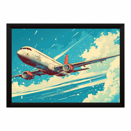 Vintage Airplane Aviation Wall Art | Retro Aircraft Travel Poster