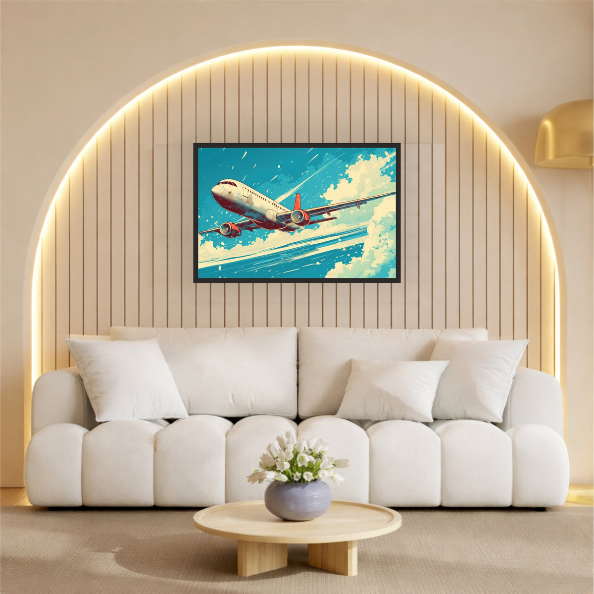 Vintage Airplane Aviation Wall Art | Retro Aircraft Travel Poster