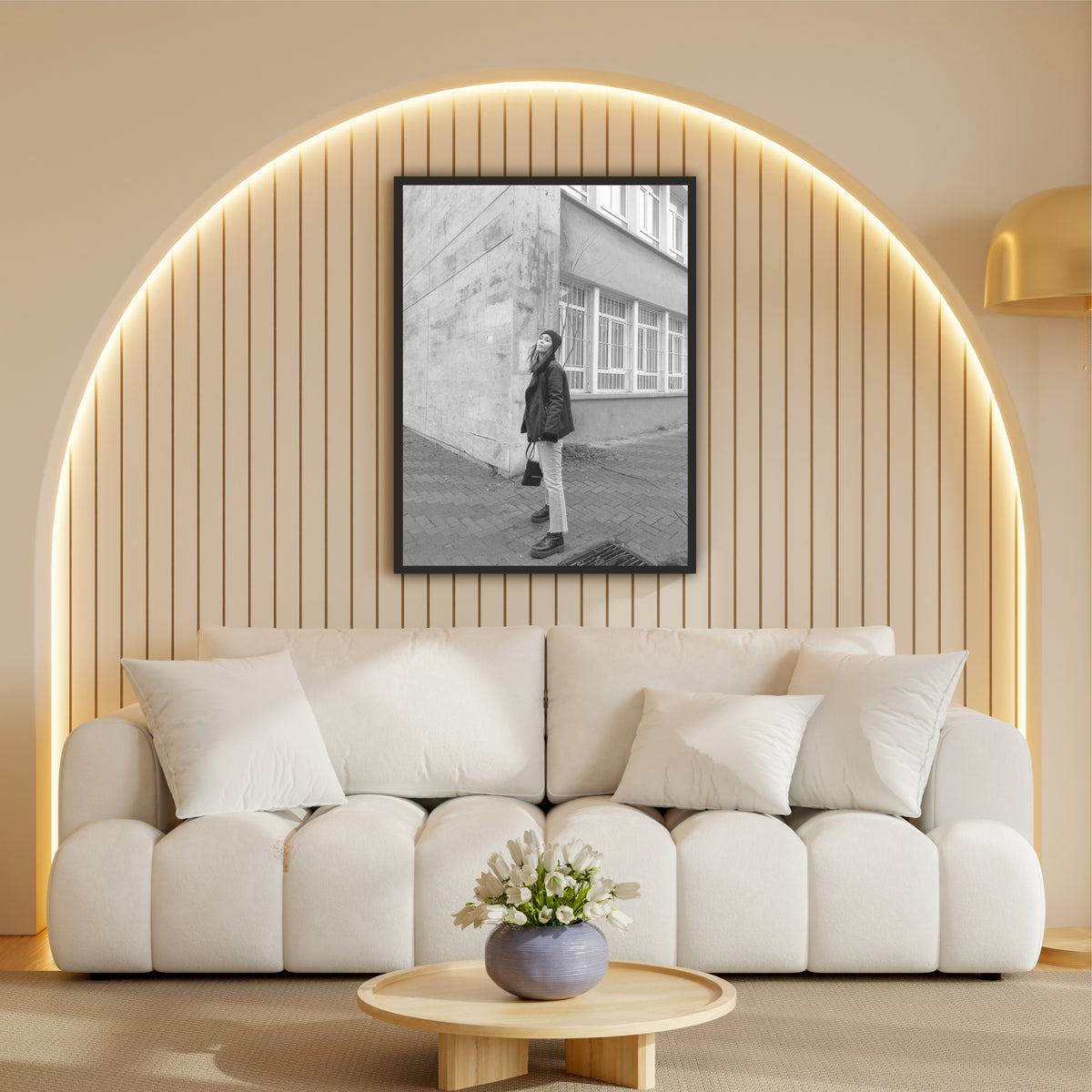 Vintage Black & White Fashion Wall Art | Minimalist Street Photography Print