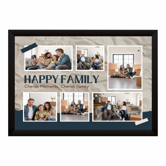 Customized Family Photo Frame | Personalized Family Collage | Happy Family Wall Art