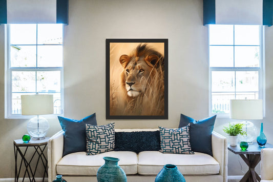 Majestic Lion & Nature Wall Art – Power Meets Serenity 🦁🌿