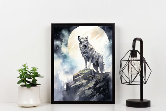 Wild & Fearless – Wolf Wall Art 🐺✨