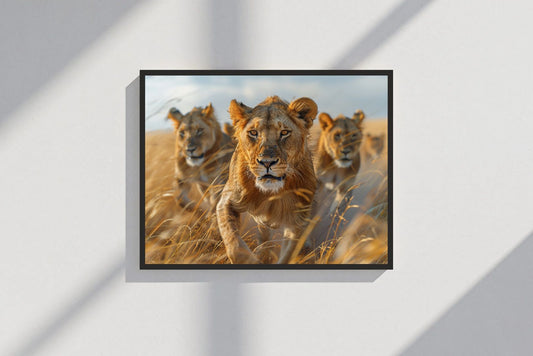 Majestic Lion & Nature Wall Art – Power Meets Serenity 🦁🌿
