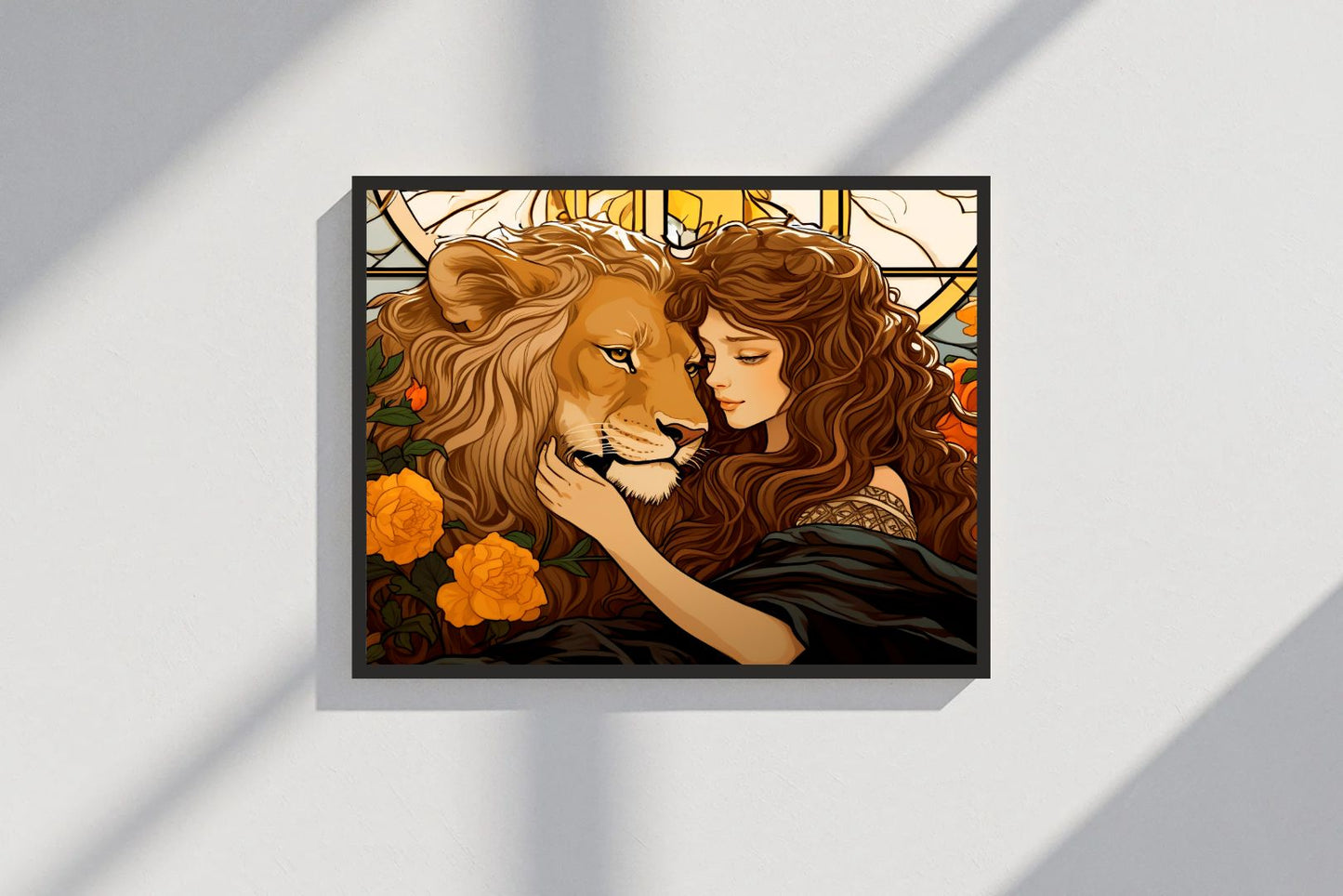 Queen & The Lion – Powerful Wall Art 👑🦁