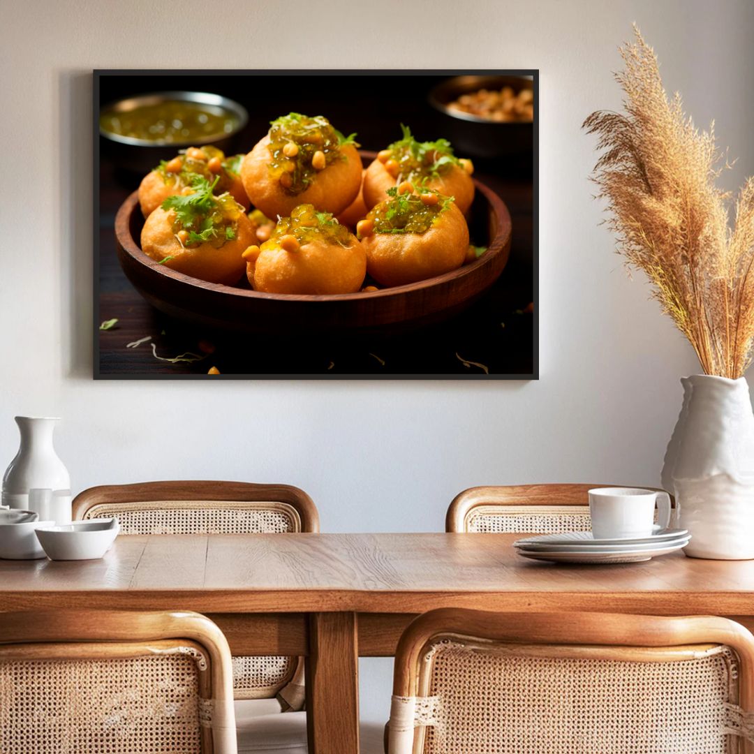 Gol Gappe Wall Frame – A Crispy & Flavorful Delight