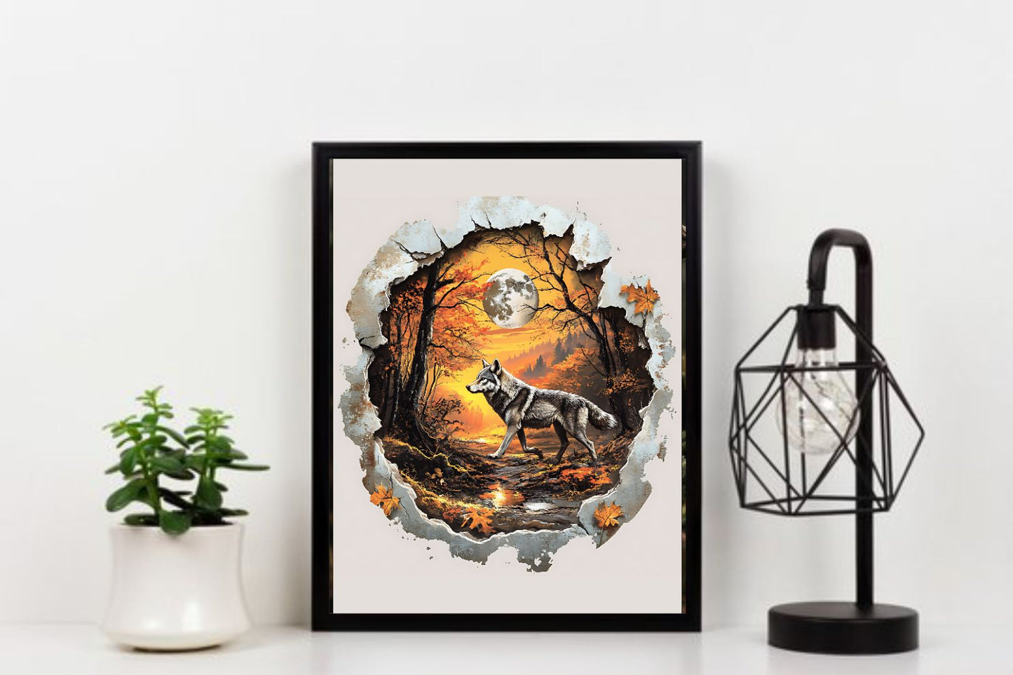 Wild & Fearless – Wolf Wall Art 🐺✨