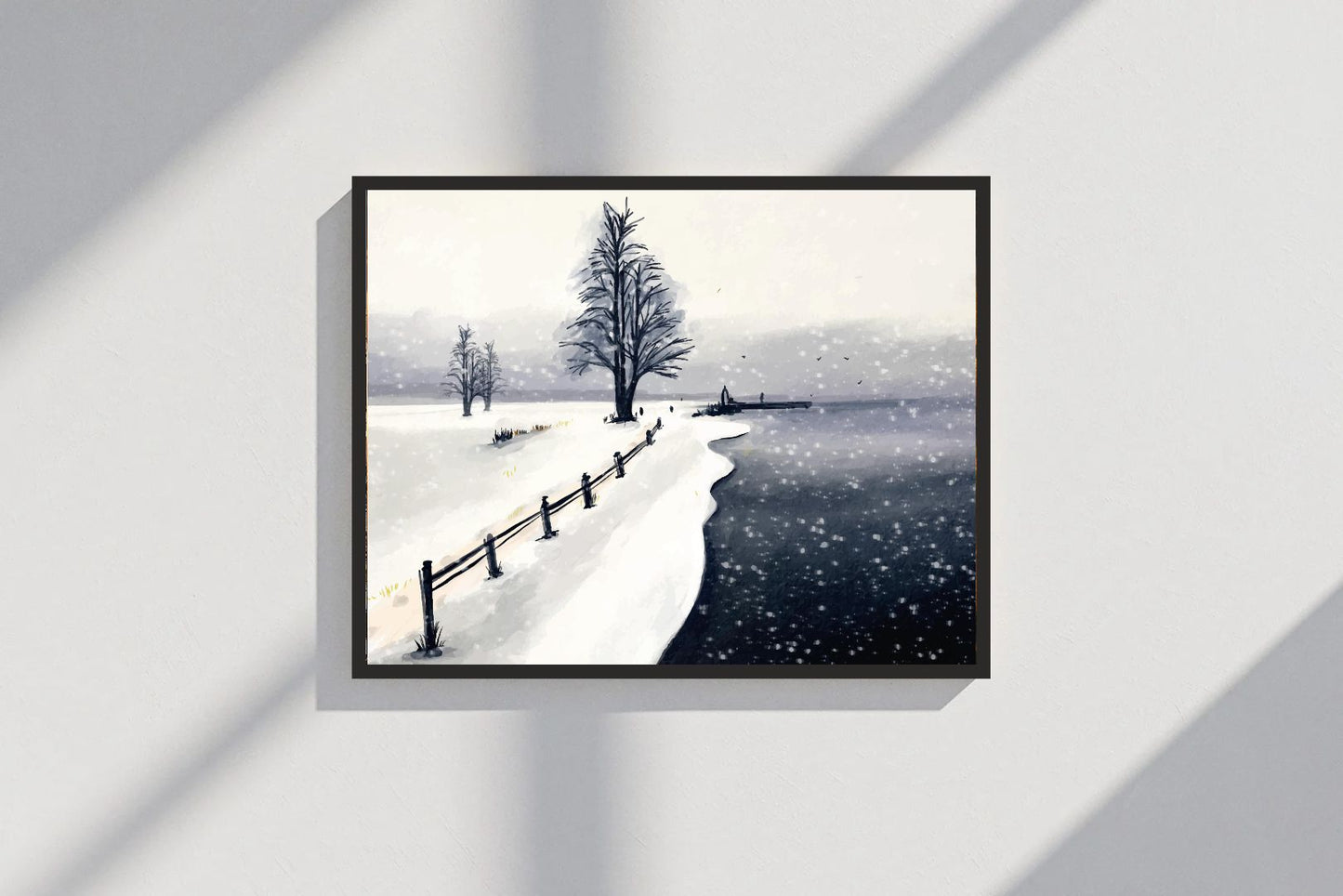Snow Hill Nature Wall Frame – Tranquility Meets Elegance 🏔️