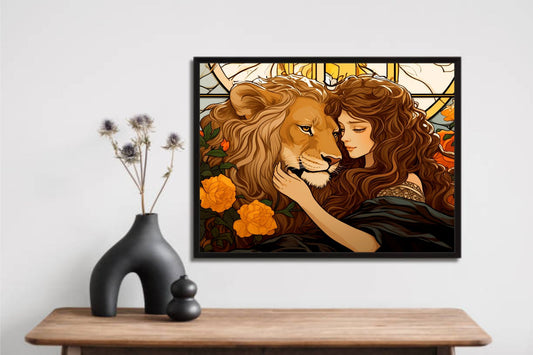 Queen & The Lion – Powerful Wall Art 👑🦁