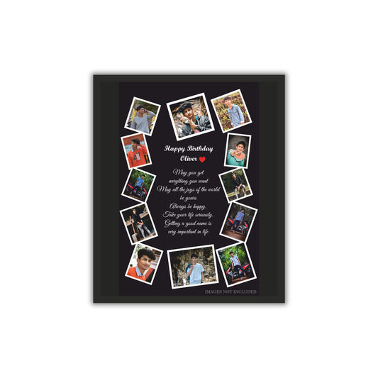 Personalized Birthday Collage Frame – Celebrate in Style! 🎉