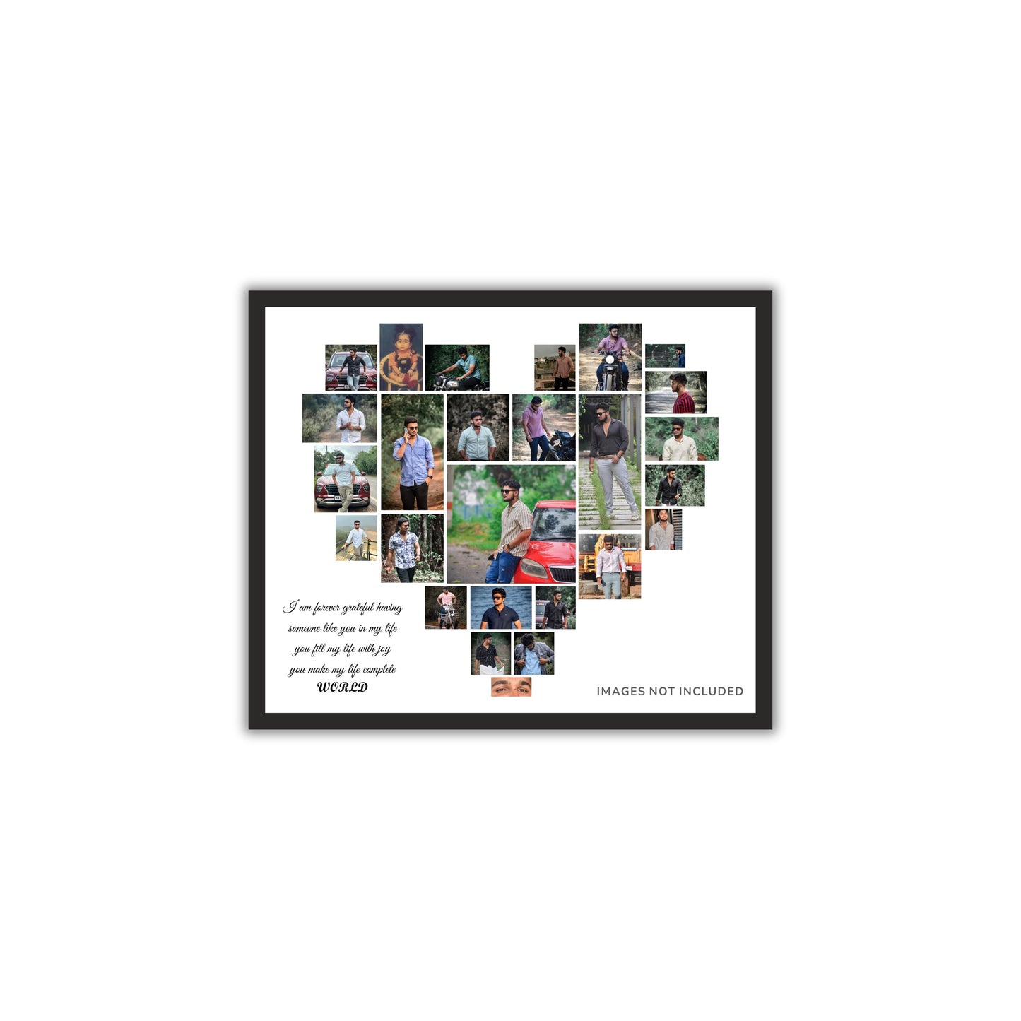 Heart-Shaped Birthday Collage Frame – A Gift of Love & Memories! 🎉