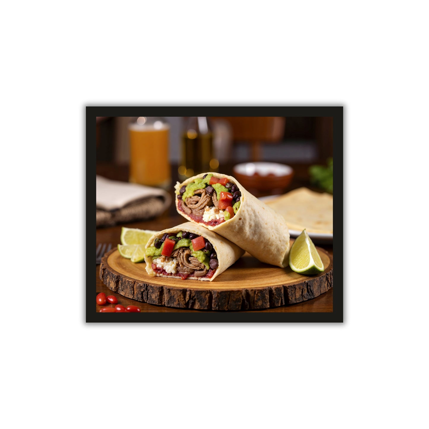 Delicious Burrito Wall Frame – A Treat for Food Lovers
