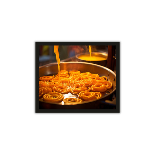 Jalebi Wall Frame – A Sweet & Crispy Delight