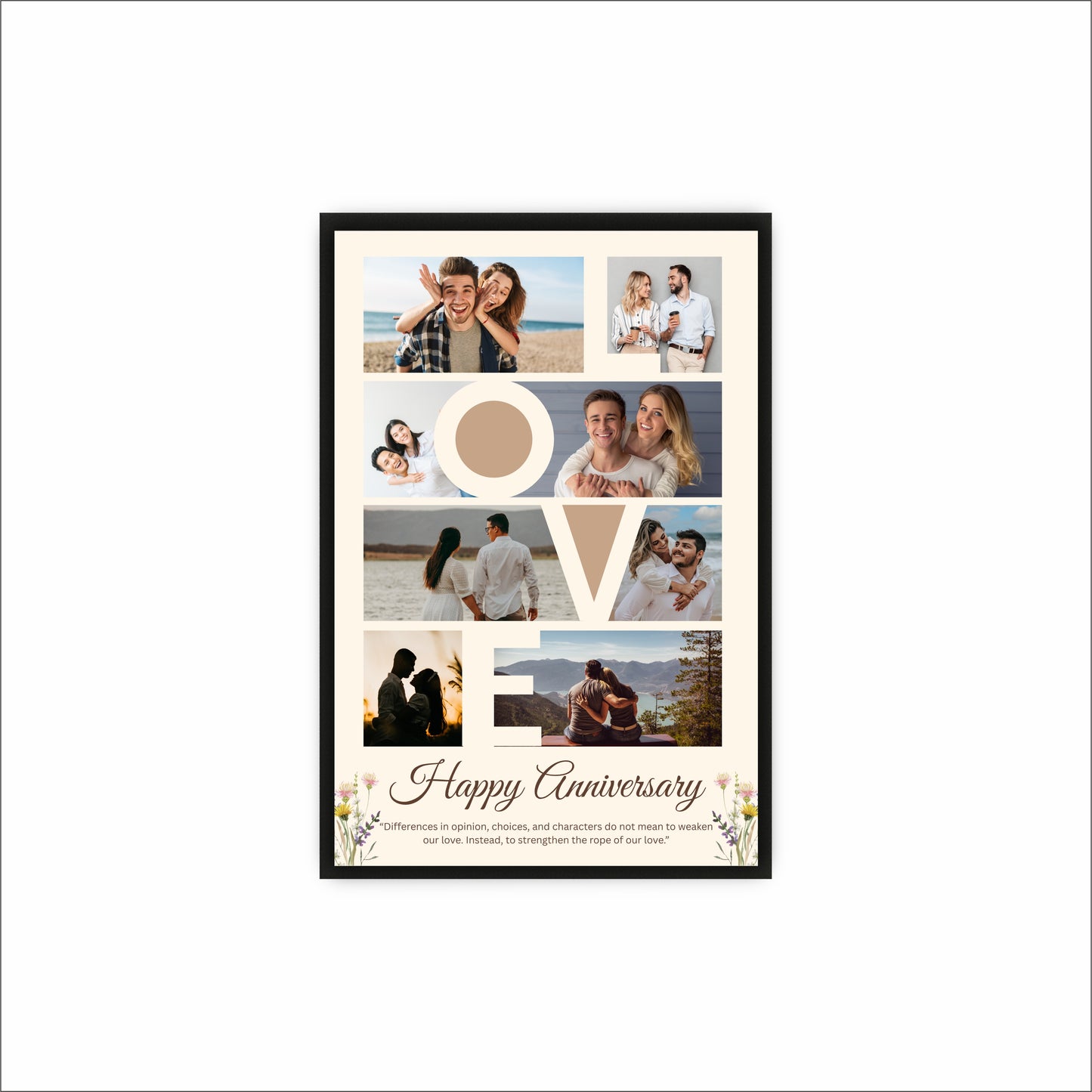 Personalized Love  Wall Art Photo Collage Anniversary Frame – Celebrate Every Beautiful Moment