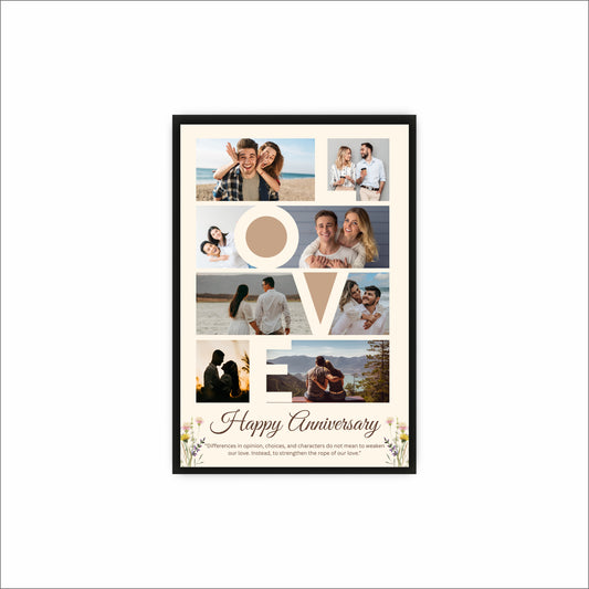 Personalized Love  Wall Art Photo Collage Anniversary Frame – Celebrate Every Beautiful Moment