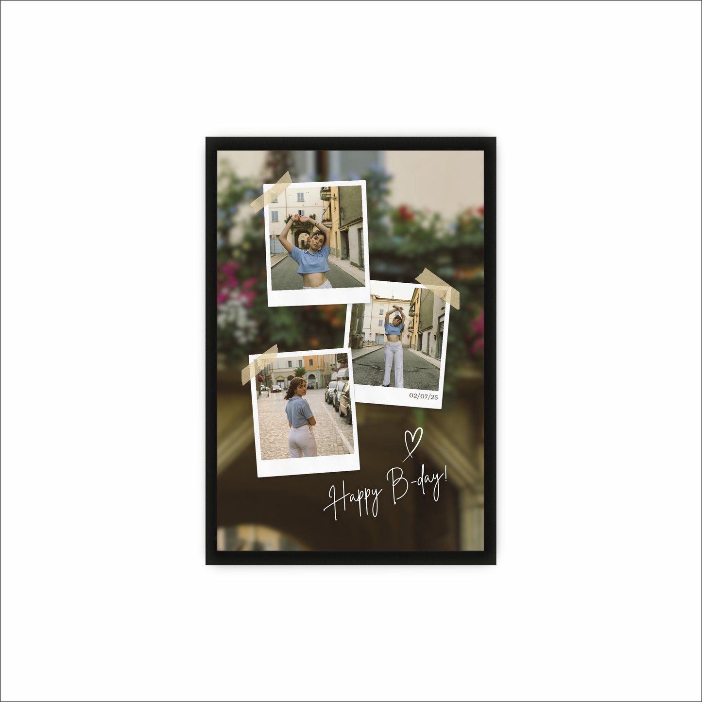 Personalized Polaroid-Style Birthday  Wall Art Photo Collage Frame – A Unique Gift of Memories!