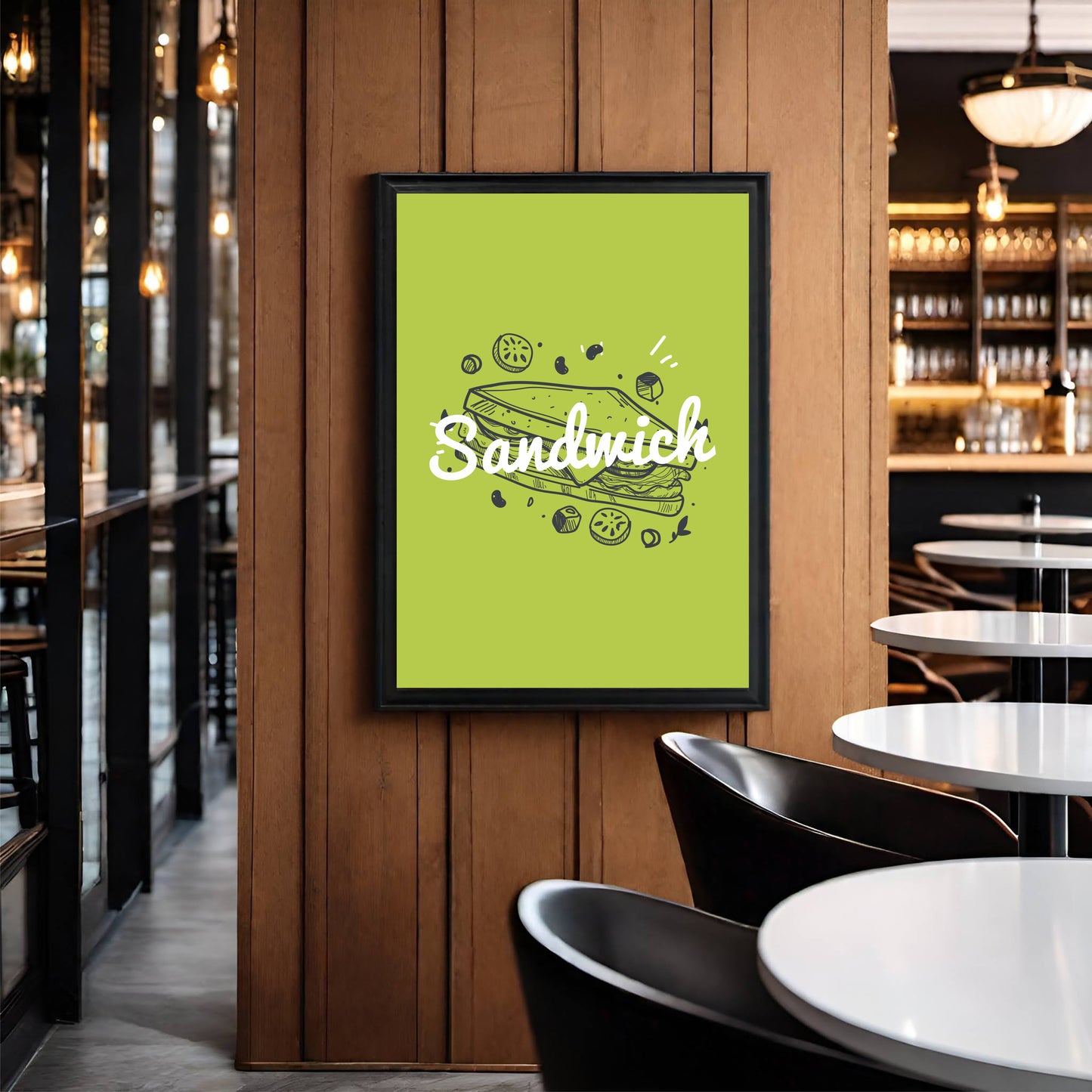 Sandwich Wall Art Frame – A Tasty Touch for Your Kitchen!