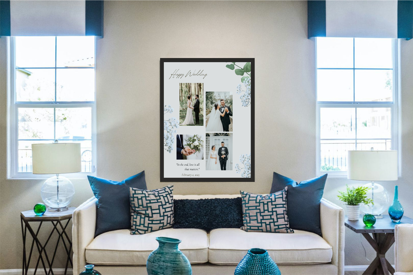 Personalized Wedding Collage Frame – Elegant Memories Display