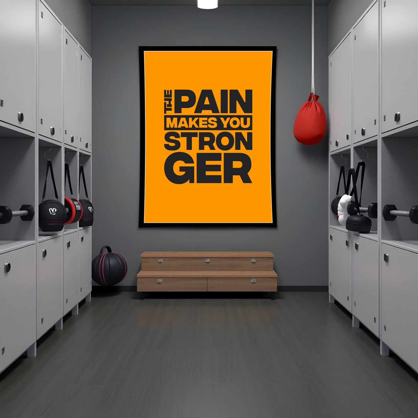 The Pain Makes You Stronger – Motivational Wall Art Photo Frame